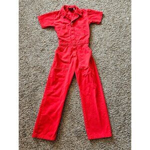 Big Bud Press Short Sleeve Jumpsuit Mustang Red Small S